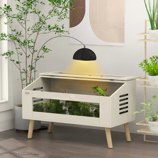 Rāpuļu terārijs, 140 litri, ar stikla logu, saderīgs ar apsildes paklāju