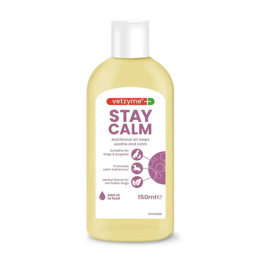 Vetzyme Stay Calm - nomierinoša eļļa suņiem 150ml