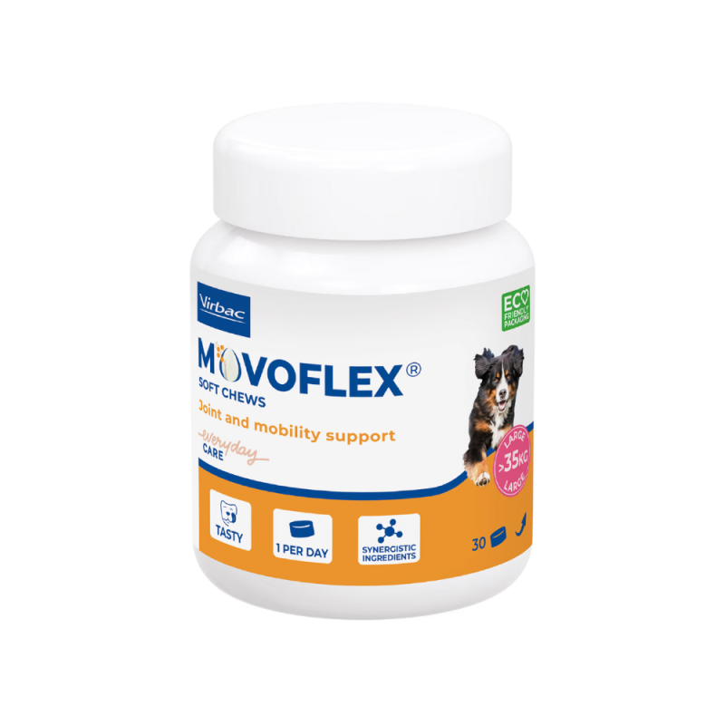 MOVOFLEX L kramtomosios tabletės Ėdalo papildas sąnarių mobilumui šunims nuo 35 kg 6gN30