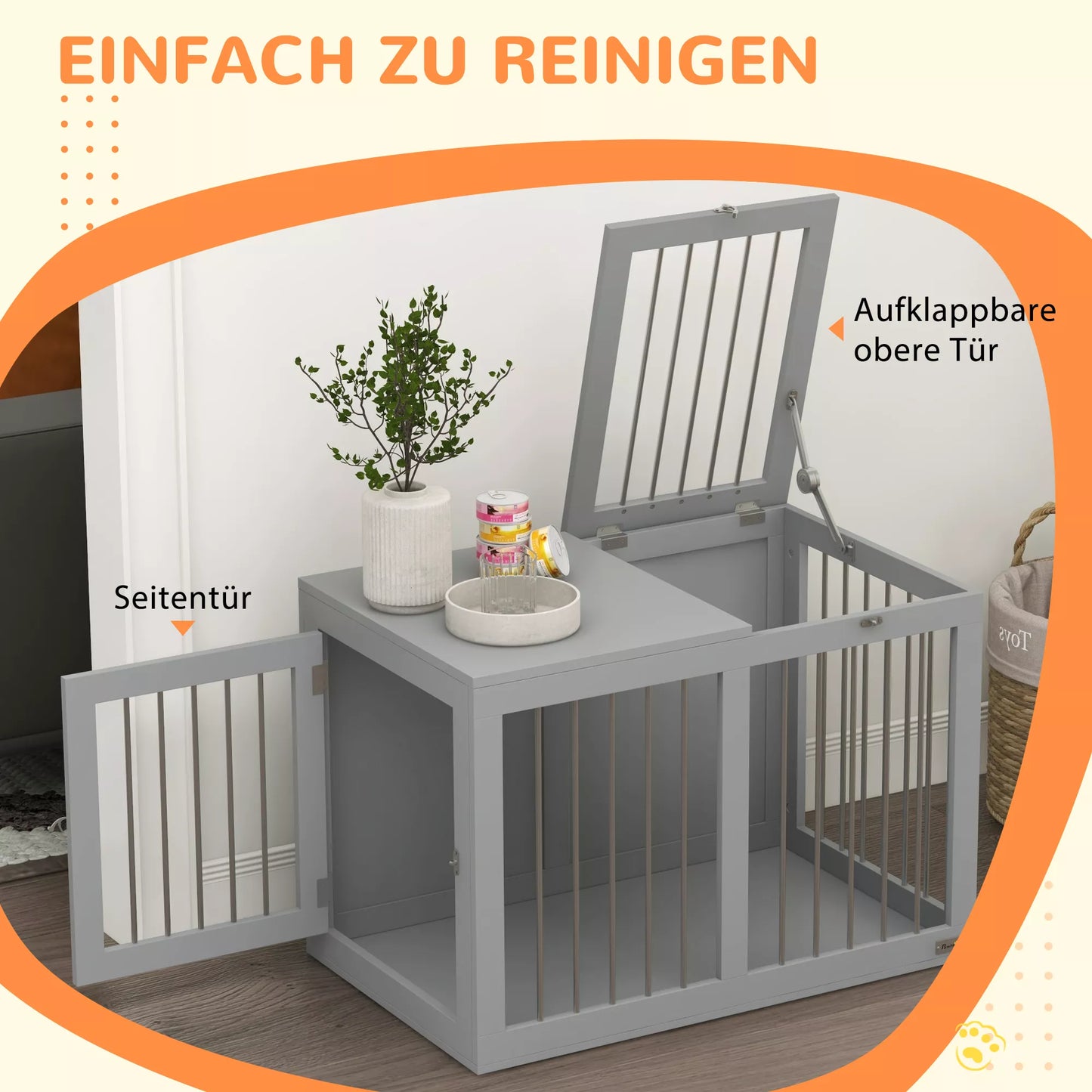 Šunų narvas, šunų transportavimo dėžė, 2 durys, užrakinamos, plieninės grotelės, 80 cm x 50 cm x 56,5 cm, pilka