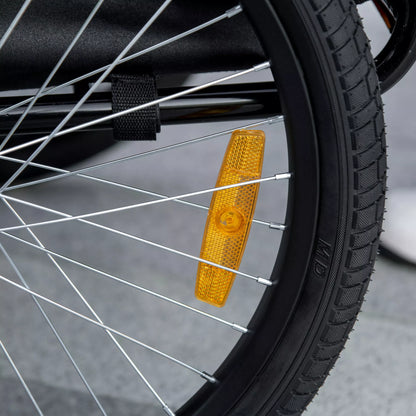 Dog trailer, foldable bike trailer for dogs, waterproof, Oxford cloth, metal, 140 x 71 x 83 cm, Red