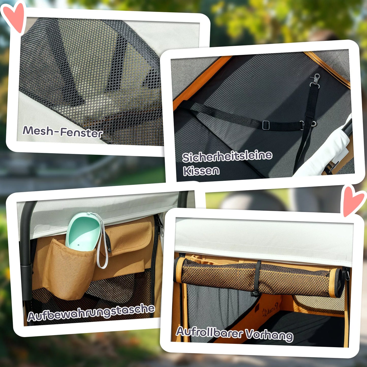 Salokāmi suņu ratiņi suņiem un kaķiem līdz 30 kg, 110 x 65 x 102 cm, brūni