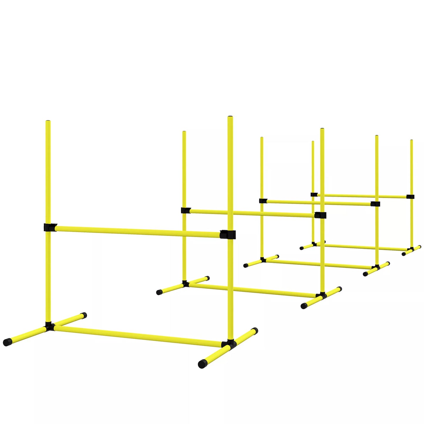 Šunų Agility rinkinys, kliūtys/slalomo kartys/žemės kartys, nešiojimo krepšys, tvirtas, geltonas
