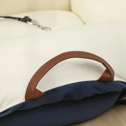 Dog car seat, with 2 straps, removable and washable covers, suitable for pets up to 5 kg, blue.