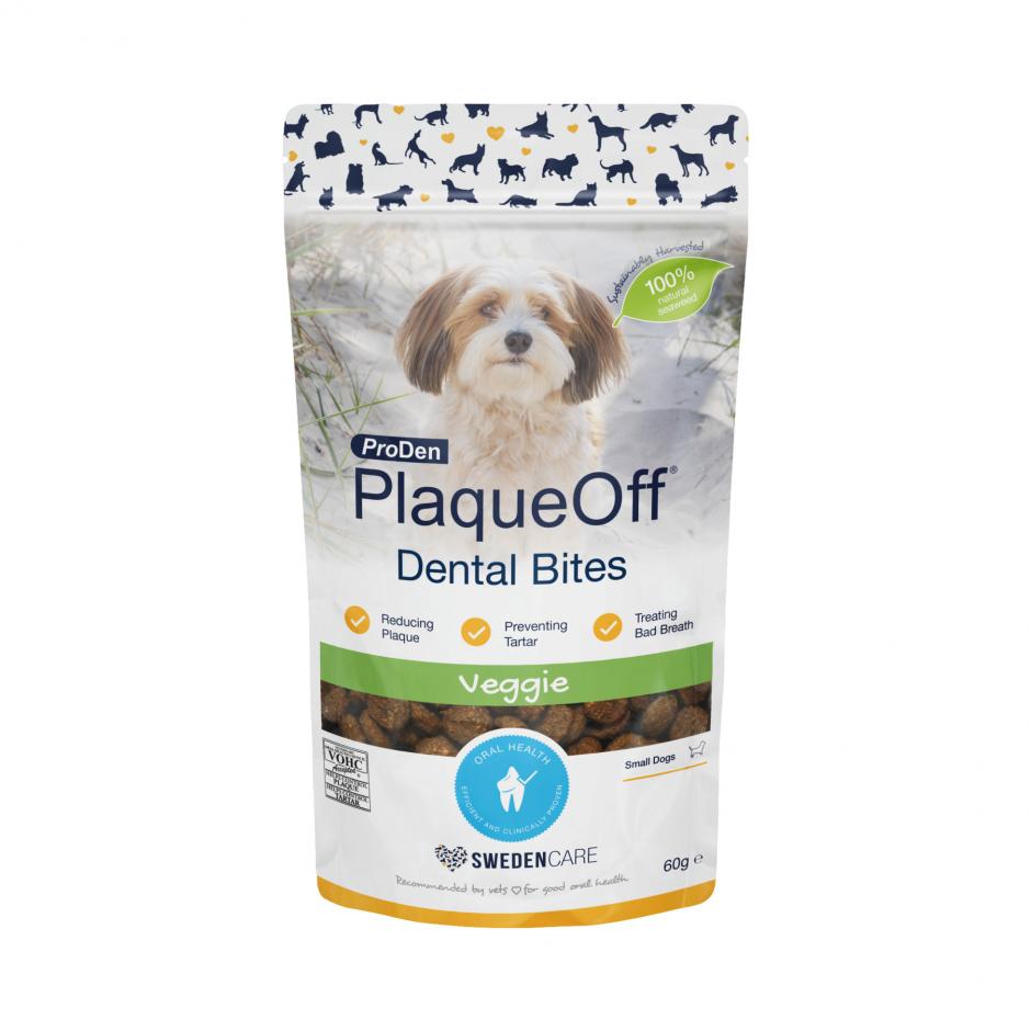 PlaqueOff Dental Bites – skanėstai burnos higienai šunims S 60 g